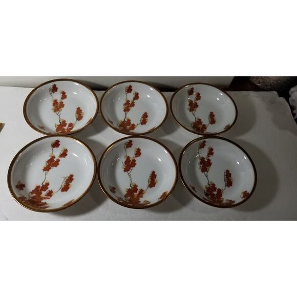 Japan marked bowls set of six Kutani porcelain (3.1244) - Picture 3 of 12